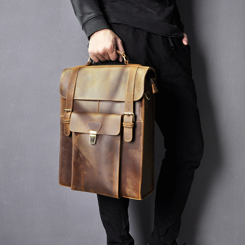Leather Backpack Men