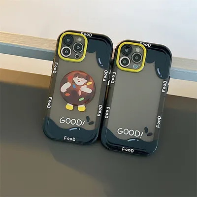 Cartoon Donut Girl Stand Phone Case