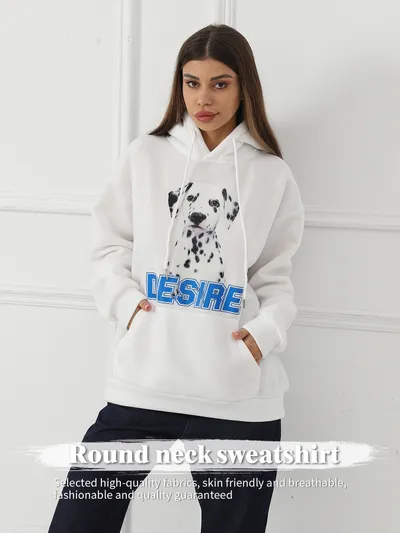 Women's Fashionable Casual Printed Long Sleeved Sweatshirt