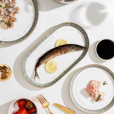 Hand-painted Light Luxury Underglaze Tableware Suit