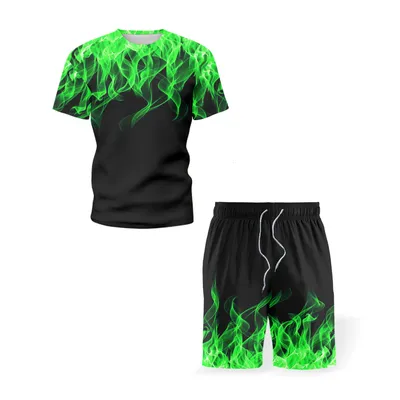 Men's summer short-sleeved T-shirt sports suit
