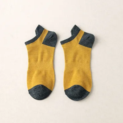 Spring And Summer Thin Cotton Breathable Deodorant Color-blocking Short Boat Socks