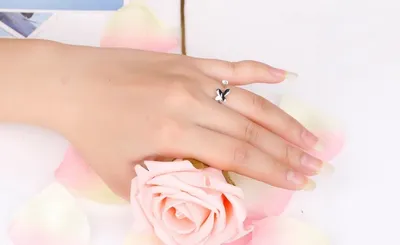 Fashion One Heart One Wing Butterfly Ring