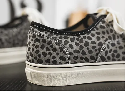 Low-Top Leopard Leather Casual Vintage British Sneakers