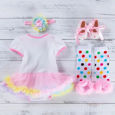 Cartoon baby four-color dress four-piece suit