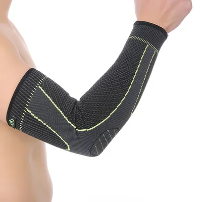 Knitted extended sports elbow pads for camping