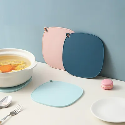 Chinese Creative Ins Anti-scald Thermal Pad Silicone Teacup Mat Kitchen Unit Western Food Dish Coasters Tableware Potholder