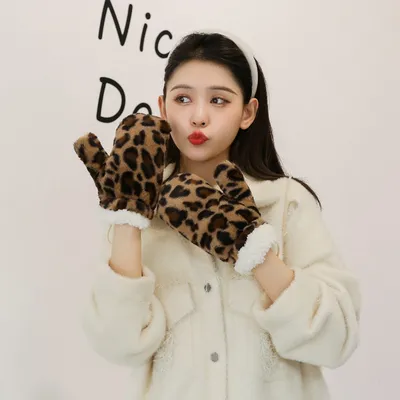 Alpaca Fleecefiber Thermal Gloves Women's Fleece-lined Halter Gloves