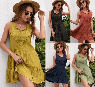 Summer Loose Solid Color Super Fairy Forest Dress