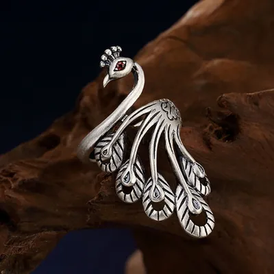 Fashionable personality exaggerated peacock ring