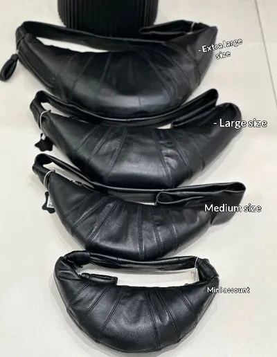 Hot-selling European And American Sheep Leather Croissant Bag For Foreign Trade, Crossbody Lazy-style Horn Bag, Vintage Genuine Leather Shoulder Crossbody Dumpling Bag