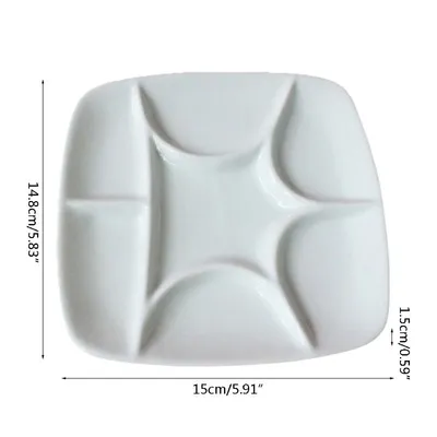 Ceramic Chinese Painting Supplies, Calligraphy And Painting Supplies, Grid Square 6-inch Palette