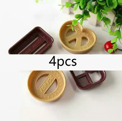 Classic Blue Can Pattern 4-piece Fondant Plastic Denmark Cookie Mold Baking Mold