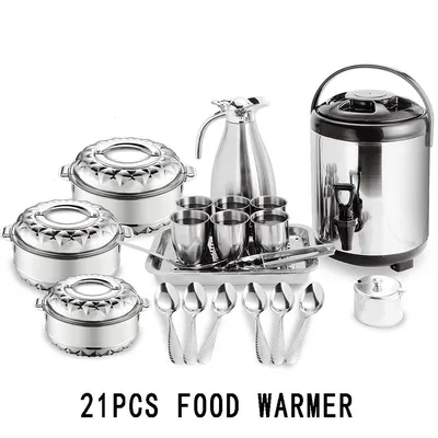 Stainless Steel Double Layer Insulation Pot Set