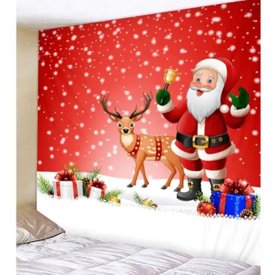 European and American polyester Christmas wall blanket