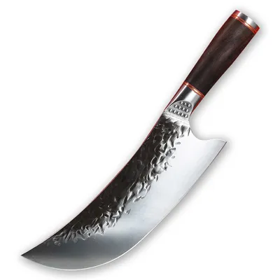 Double Steel Head And Wooden Handle Bone Cutting Knife Kitchen Supplies