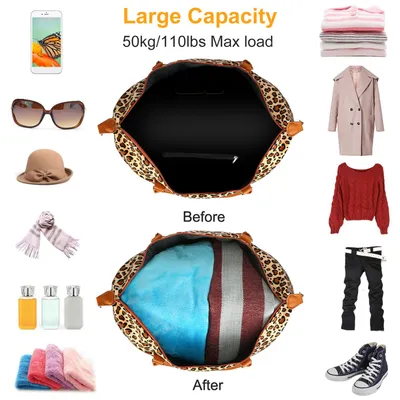 1Pc Women Duffle Bag Travel Luggage Bags Weekend Overnight Bag Tote Bags Shoulder Handle Bags Portable Diaper Bag