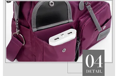 Large Capacity Multi-pocket Shoulder Bag For Women Nylon Waterproof Handbags Female Casual Commuting Messenger Crossbody Bags