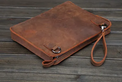 Men's business leather shoulder bag