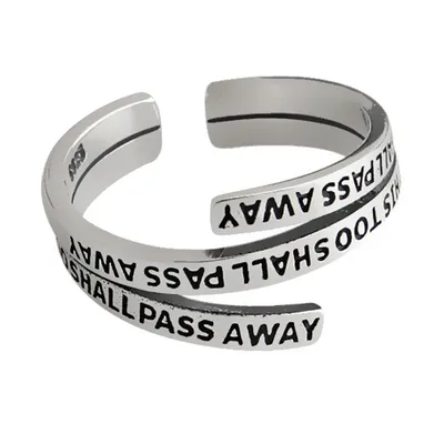 Korean Retro Fashion Personality Multi-layer Letters Women's Ring
