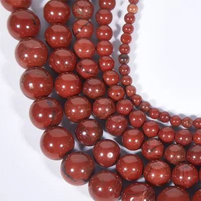 Natural Red Jasper Loose Bead Bracelet Accessories