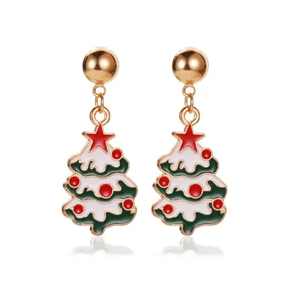 Christmas Snowflake Pumpkin Rainbow Earrings Women