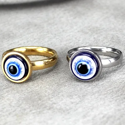 Titanium Steel Ring Can Be Personalized Eyes Angel Eyes