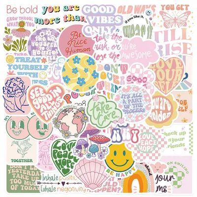 Motivational Statement Stickers Decorated