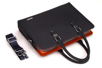 Leather business men's handbag