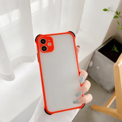 Skin Feel Frosted Mobile Phone Case Fine Hole Four Corners Anti-drop Color Mobile Phone Case