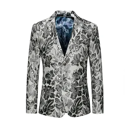 Men's Business Casual Woolen Cloth Embroidery Plus Size Suit Banquet Dress