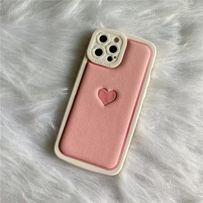 Embossed Love Faux Leather Phone Case