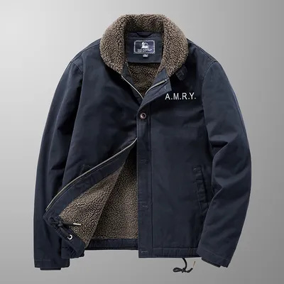 Men's Cotton-padded Jacket Lamb Cashmere Jacket