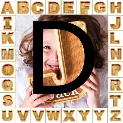 Wooden Piggy Bank Creative English Alphabet Piggy Bank Wooden Acrylic Crafts