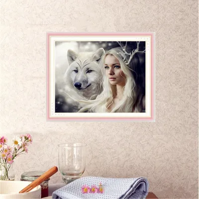 Cross stitch between Beauty and Beast