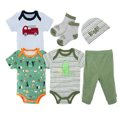 Baby Suit 5-Piece Set Summer Short Sleeve