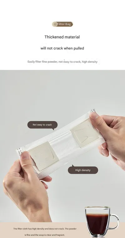 Disposable Coffee Filter Bags Pour-Over Coffee Grounds Filter Paper Imported Drip Coffee Filter Bags Coffee Filter Paper Drip Filter Paper