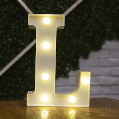 26 Letters White LED Night Light Marquee Sign Alphabet Lamp