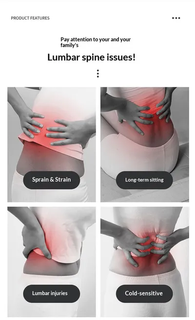 حزام دعم الخصر ذو التسخين المزدوج لحماية أسفل الظهر أثناء ممارسة الرياضة وتخفيف آلام أسفل الظهر