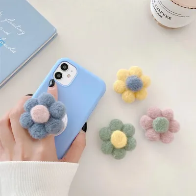 Plush Ring Mobile Phone Folding Stand