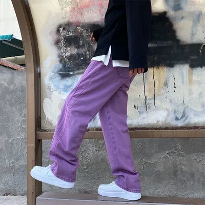 Men's Wide Leg Retro Fashionable Pendant Jeans