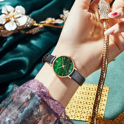 Fashion Disc Waterproof Luminous Small Green Watch