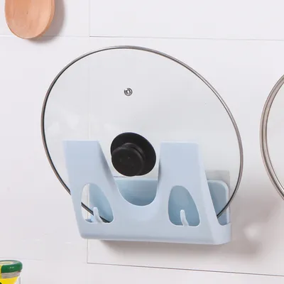 Household pot cover rack wall hanging without punching