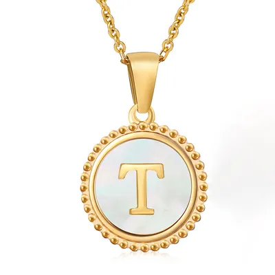 Fashion Stainless Steel Letter Necklace Female