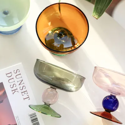 Household Heat-resistant Colored Glass Bowl