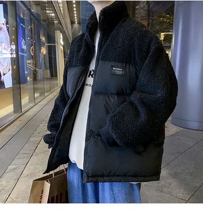Lamb Wool Jacket Korean Fashion INS Hong Kong Wind Loose