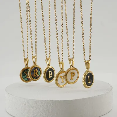 Fashion Stainless Steel Letter Necklace Female
