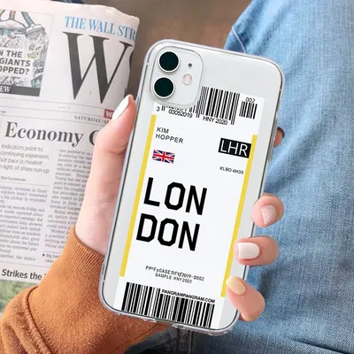 Creative Airplane Ticket Fashion Phone Case