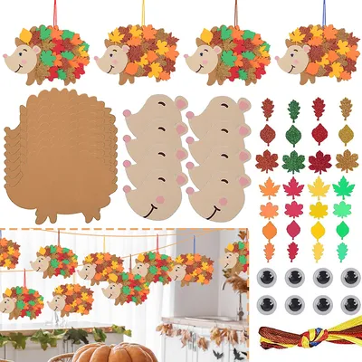 8 Pcs Fall Hedgehog Craft Kits