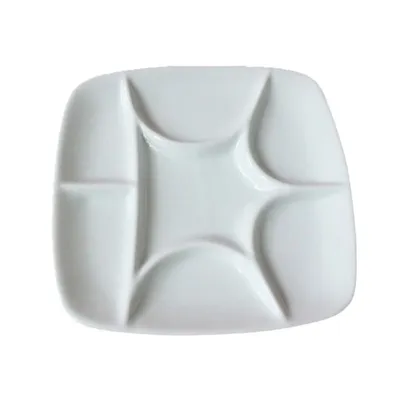 Ceramic Chinese Painting Supplies, Calligraphy And Painting Supplies, Grid Square 6-inch Palette